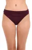Island Goddess Ruched Band Hipster Bottom - Dark Cherry sold by La Blanca