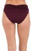 Island Goddess Ruched Band Hipster Bottom - Dark Cherry sold by La Blanca