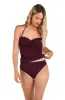 Island Goddess Ruched Band Hipster Bottom - Dark Cherry sold by La Blanca
