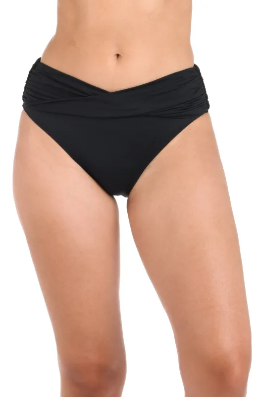 Island Goddess Mid-Waist Twist Front Bottom sold by La Blanca