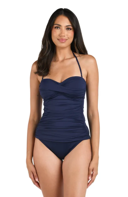 Island Goddess Bandeau Tankini Top - Indigo - FINAL SALE sold by La Blanca