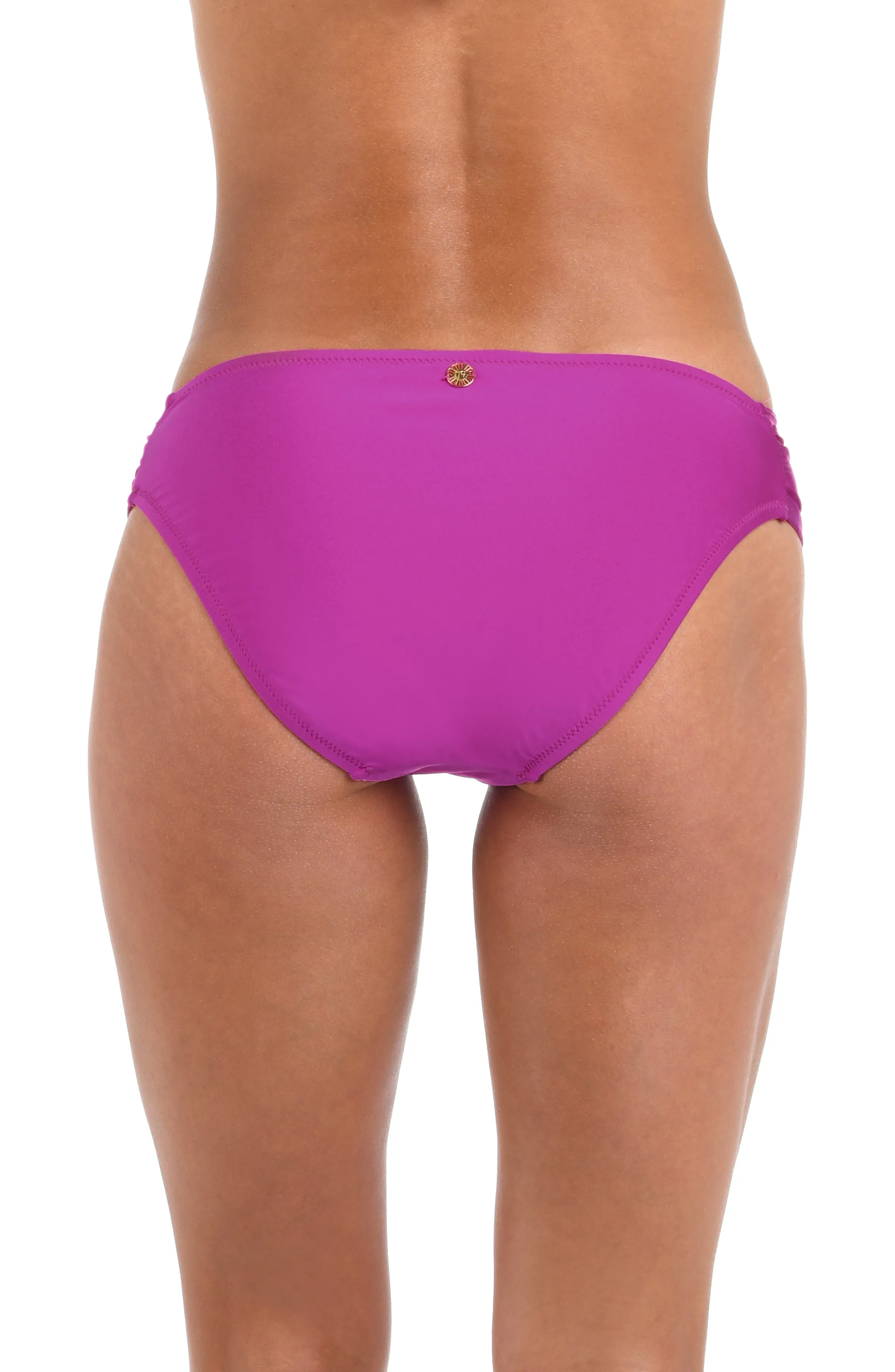 Sunshine 79 Sunshine Solids Side Shirred Hipster Bottom - Bright Violet - FINAL SALE sold by La Blanca product image thumbnail 2