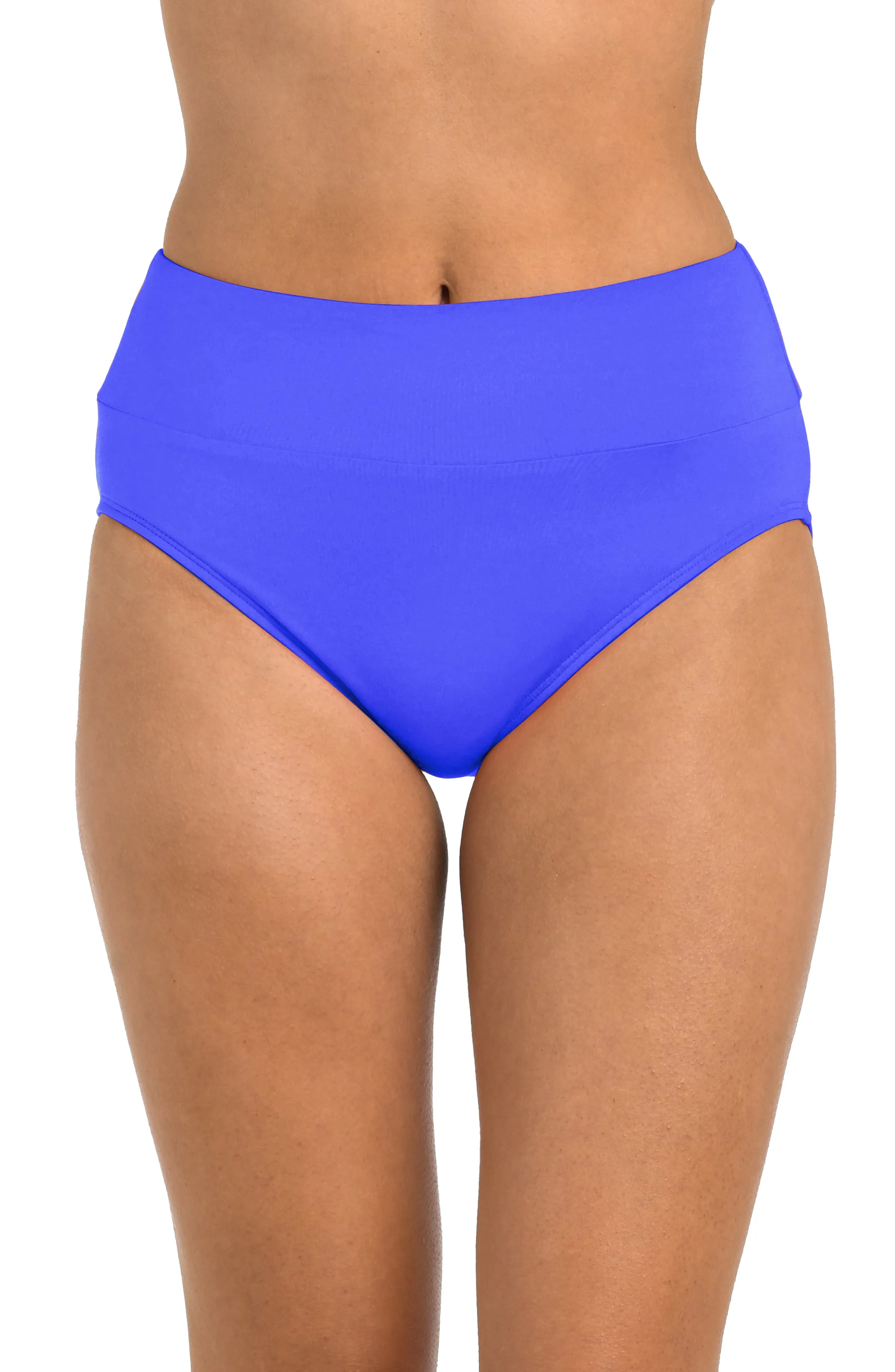 24th & Ocean Solid High Waist Bottom - Periwinkle sold by La Blanca