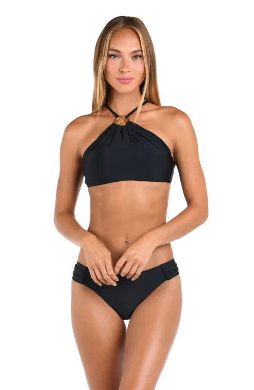 Sunshine 79 Sunshine Solids High-Neck Top - Black sold by La Blanca