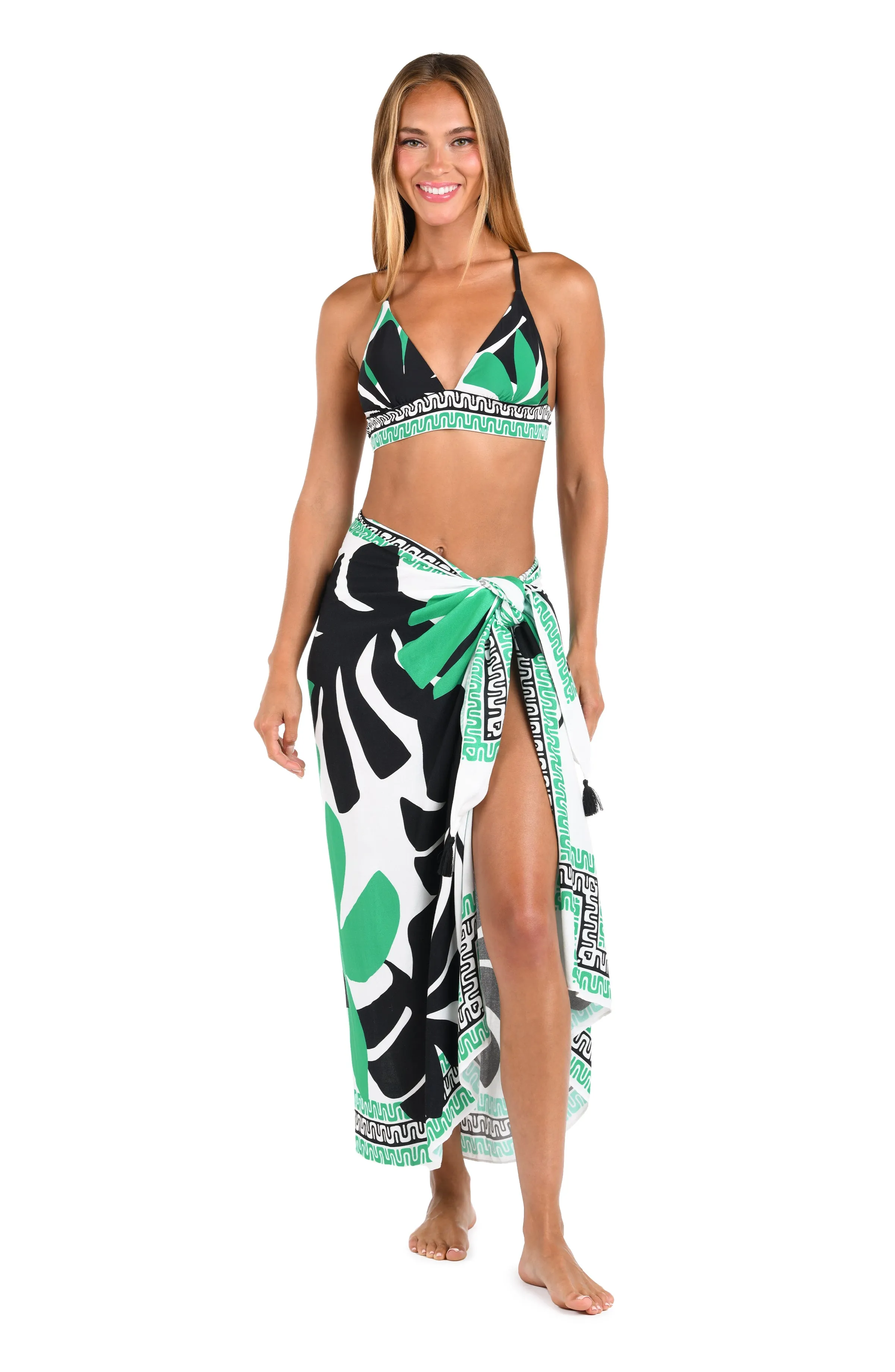 Sunshine 79 Monstera Pareo Wrap - FINAL SALE sold by La Blanca product image thumbnail 3