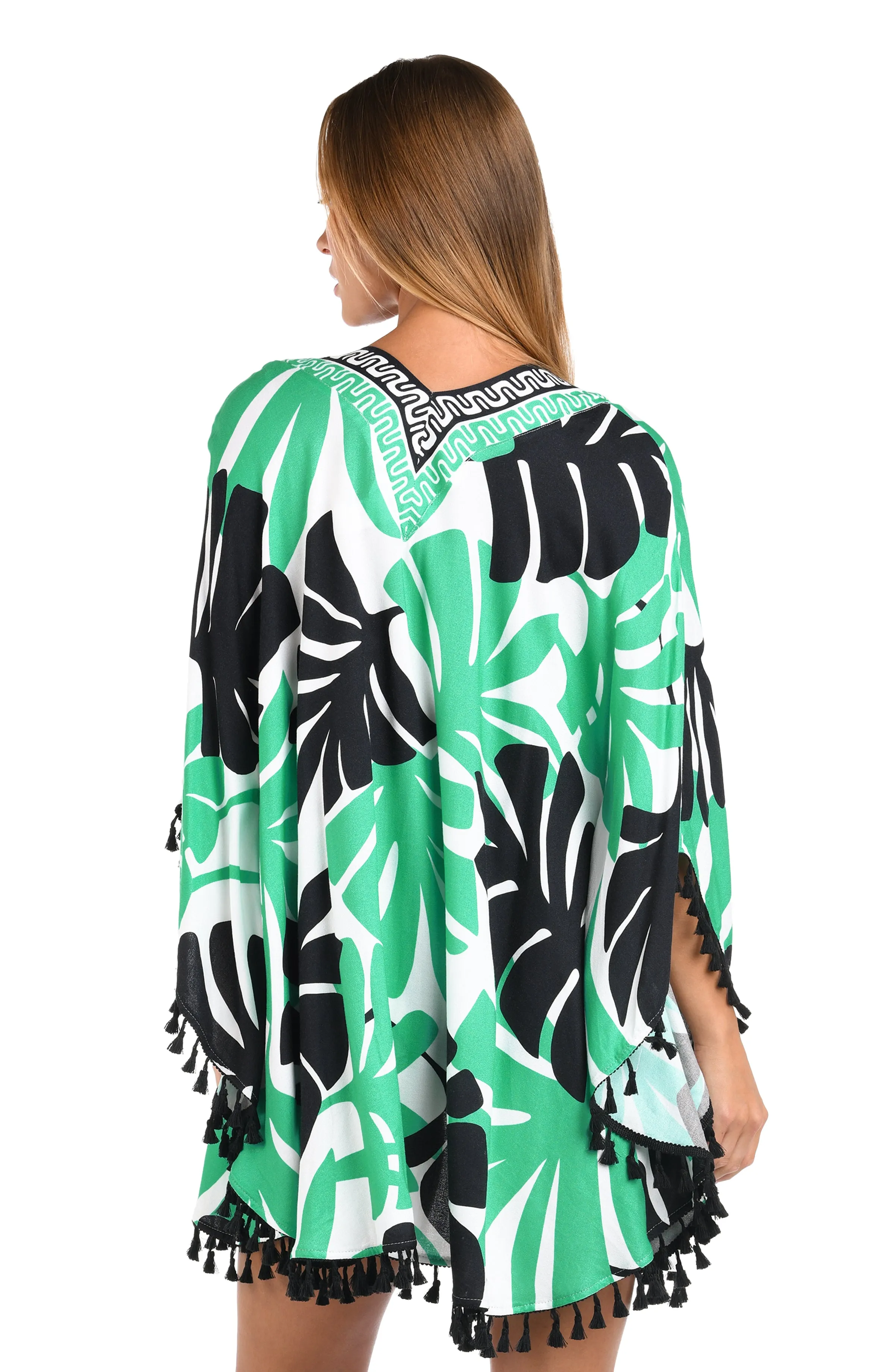 Sunshine 79 Monstera Open Front Kimono - FINAL SALE sold by La Blanca product image thumbnail 2