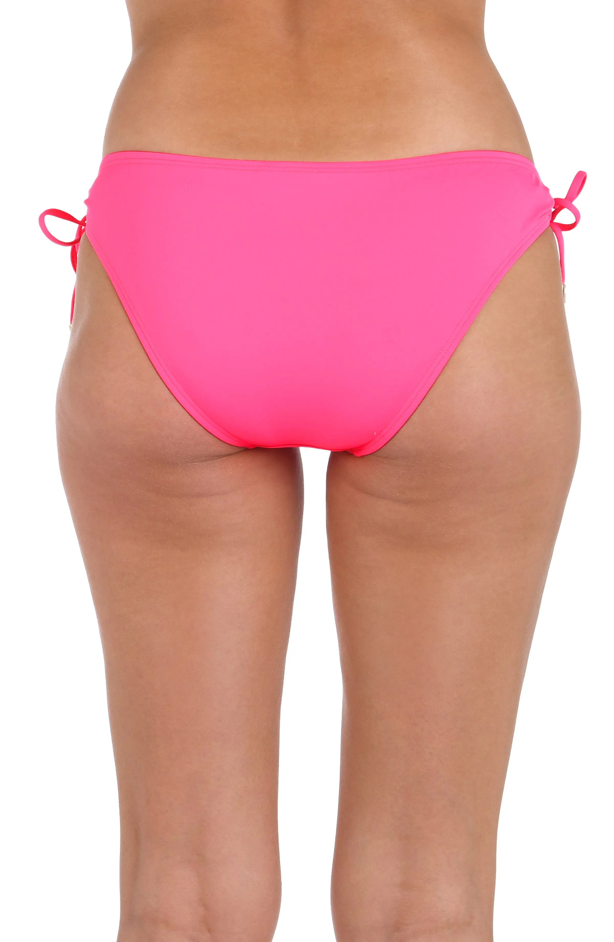 Island Goddess Side Tie Hipster Bottom - Bright Pink sold by La Blanca product image thumbnail 2