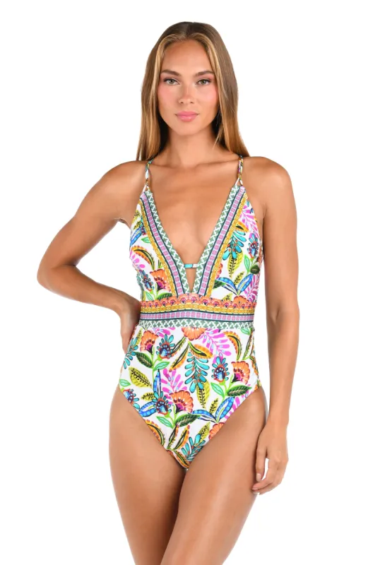 Sunshine 79 Jungle Jive V-Plunge One Piece - FINAL SALE sold by La Blanca