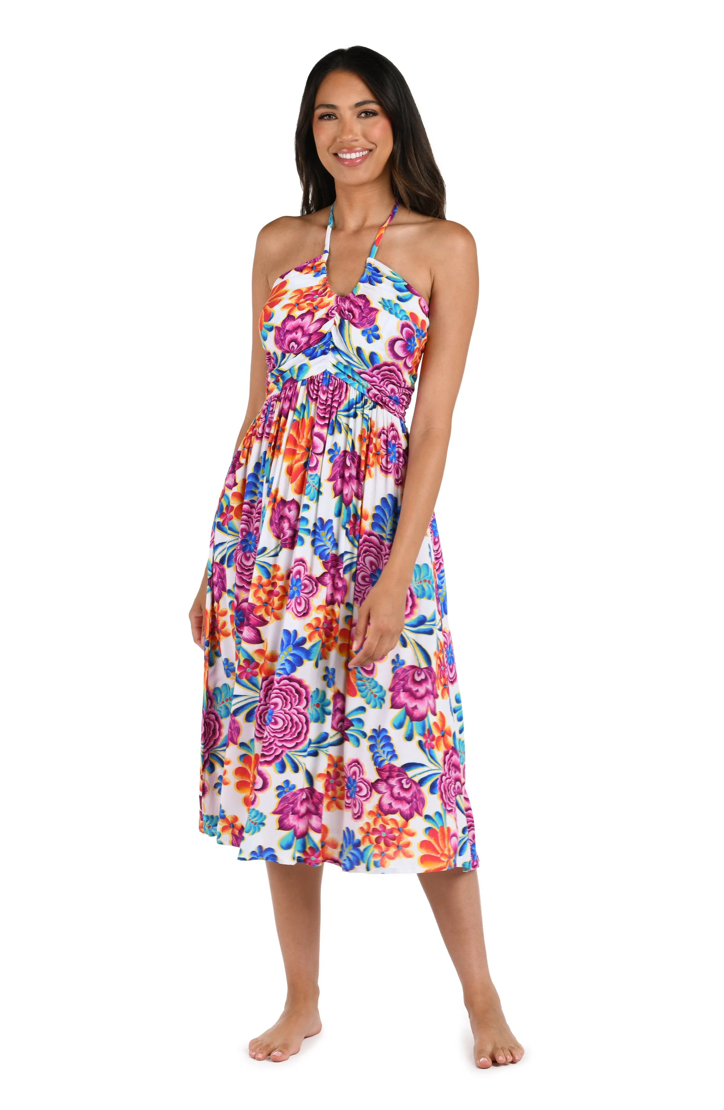 Flor De Paradiso Halter Midi Dress Cover Up - FINAL SALE sold by La Blanca product image thumbnail 3