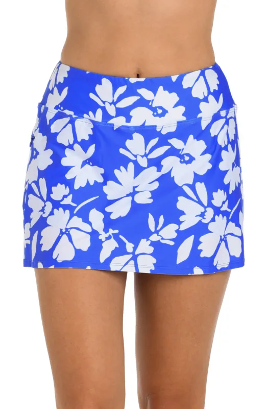 24th & Ocean Marseille Floral Swim Skort Bottom - FINAL SALE sold by La Blanca