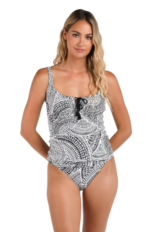 Dream Catcher Over The Shoulder Tankini Top - FINAL SALE sold by La Blanca