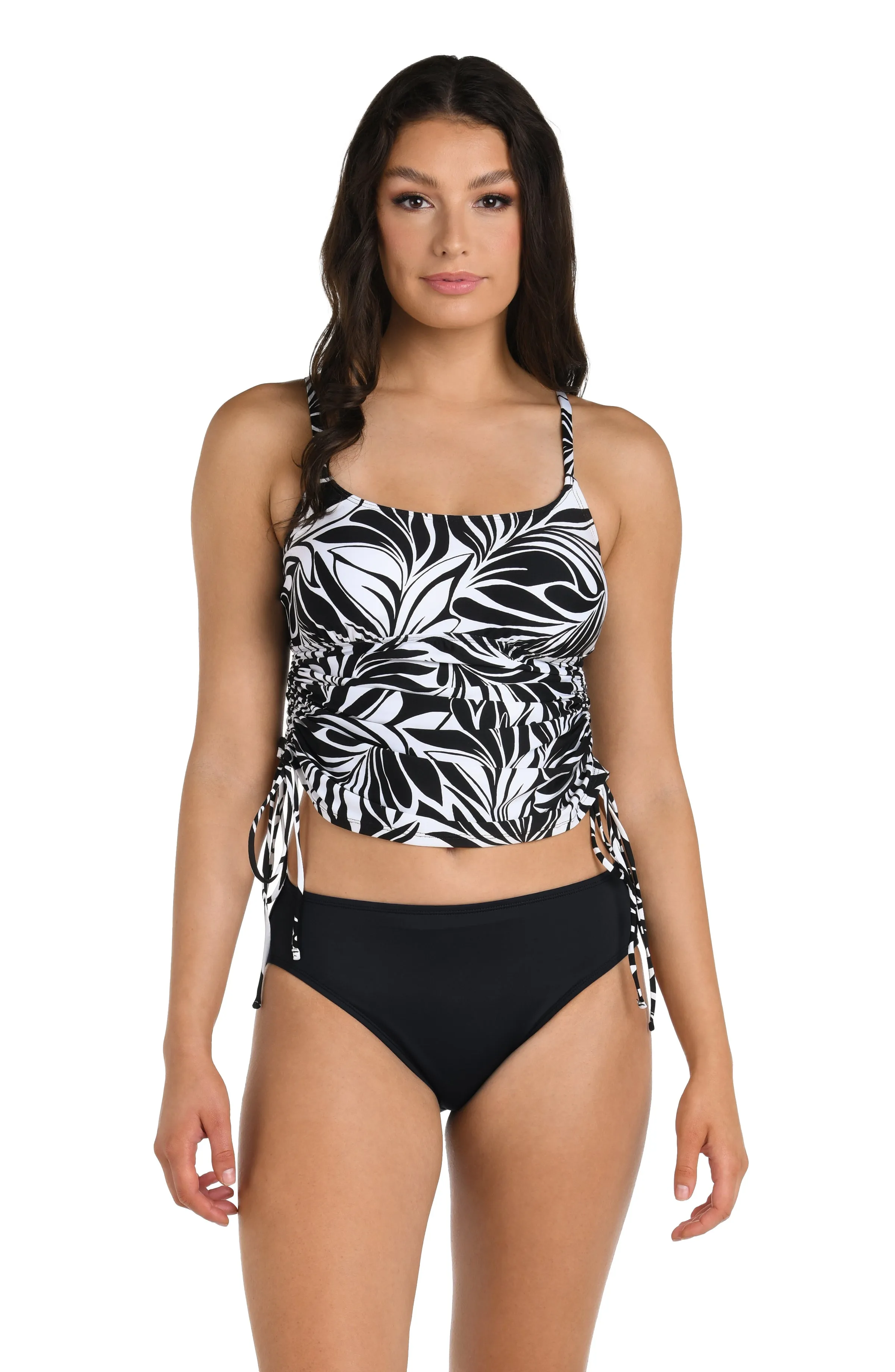 24th & Ocean Floating Palms Side Shirred Tankini Top - FINAL SALE sold by La Blanca product image thumbnail 3