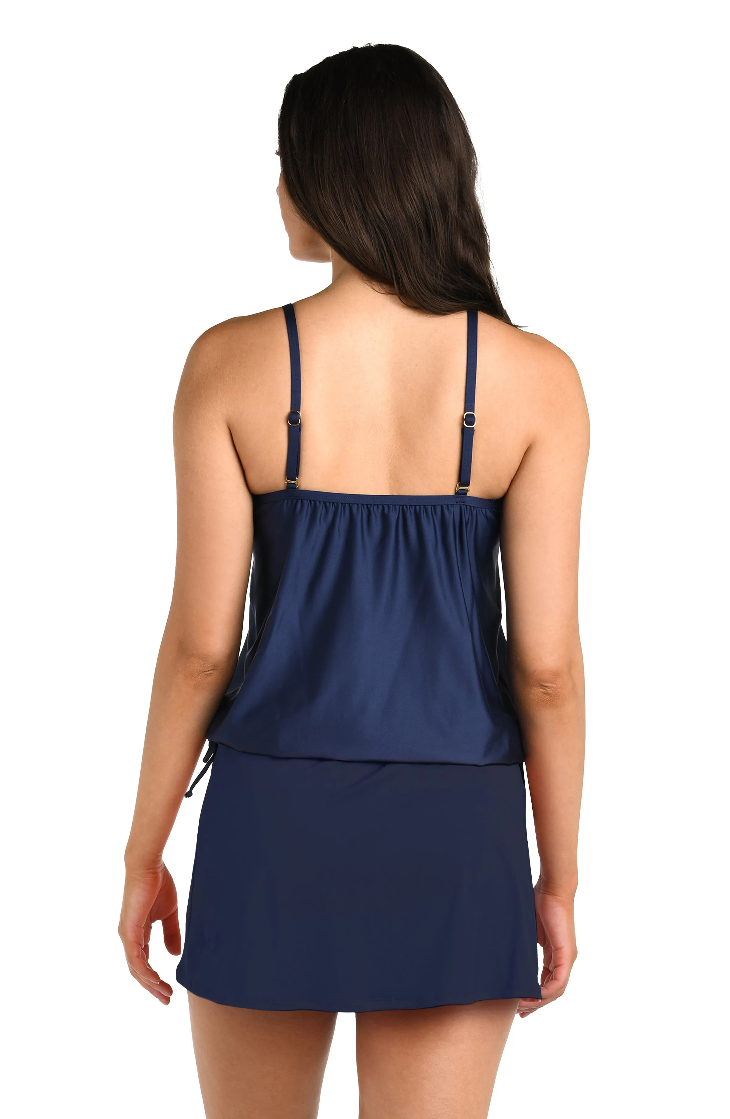 24th & Ocean Solid Underwire V-Neck Blouson Tankini Top sold by La Blanca product image thumbnail 2