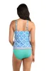 24th & Ocean Beachside Tile Underwire High Neck Over The Shoulder Tankini Top sold by La Blanca