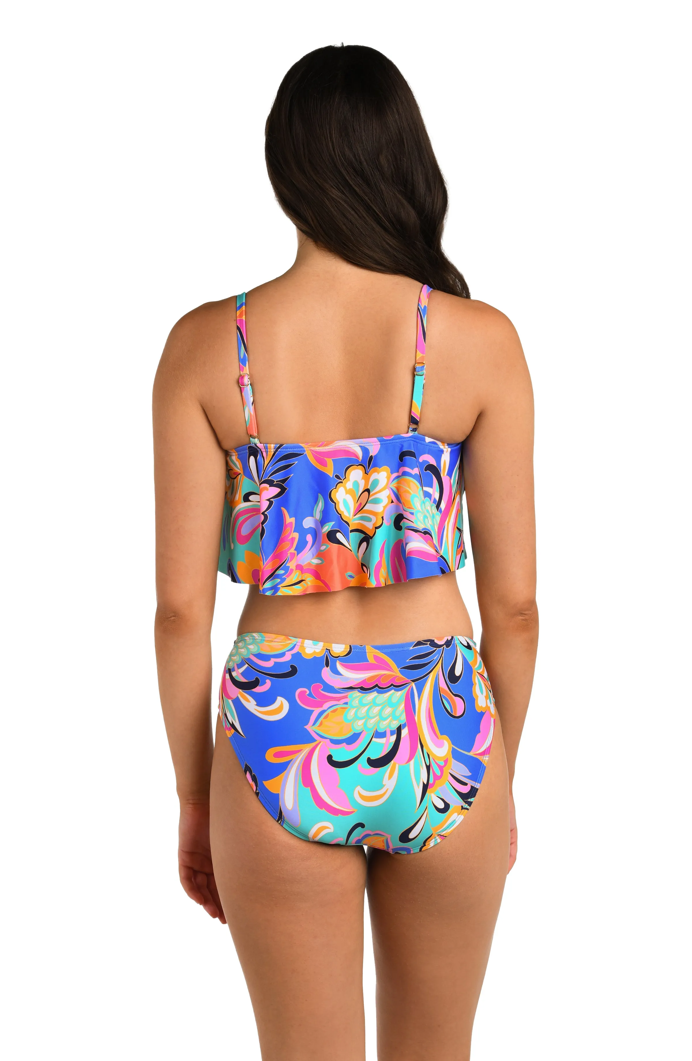 24th & Ocean Prima Paisley Mid Waist Bikini Bottom - FINAL SALE sold by La Blanca product image thumbnail 4