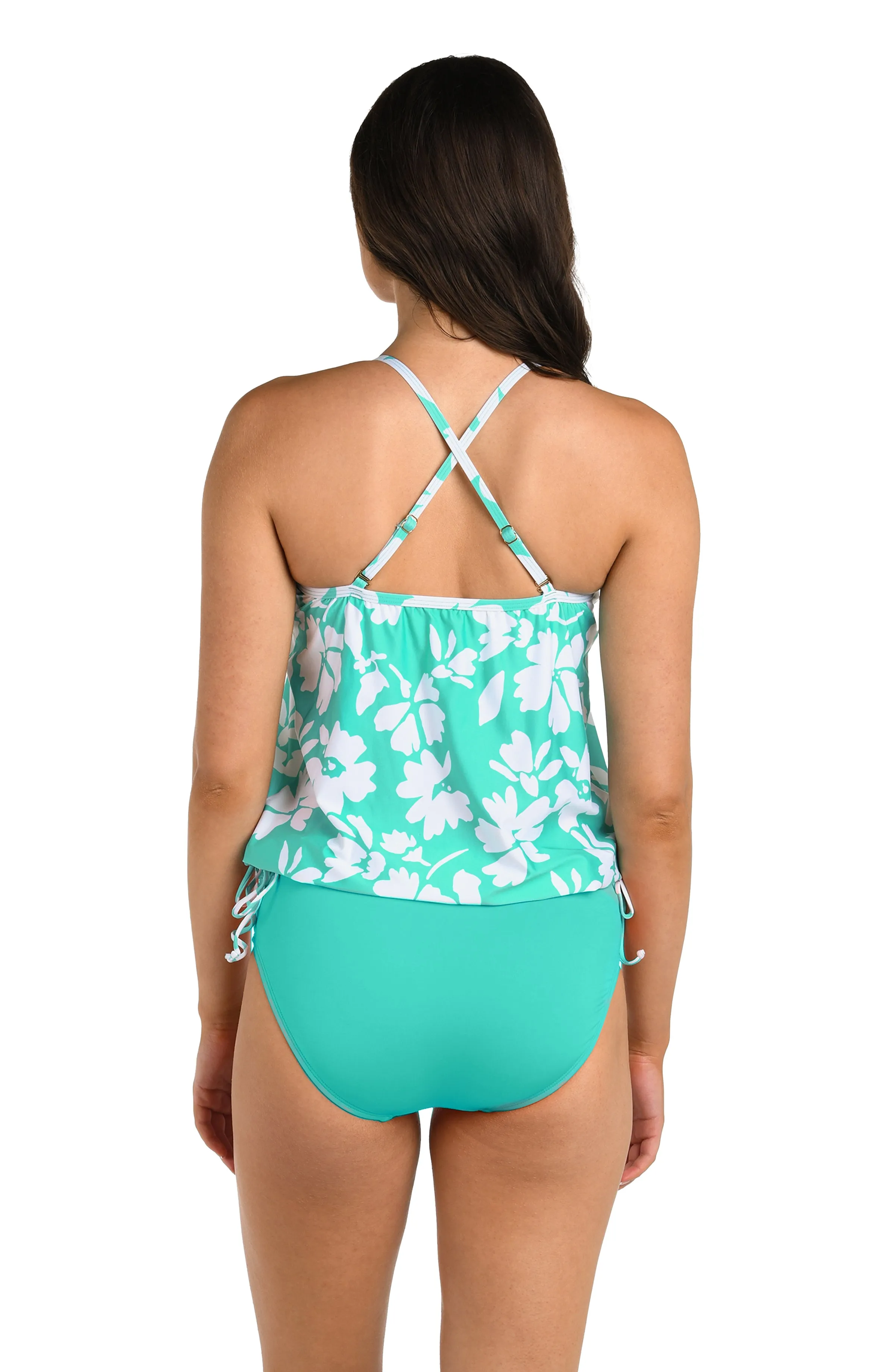 24th & Ocean Marseille Floral Underwire V-Neck Blouson Tankini Top - FINAL SALE sold by La Blanca product image thumbnail 3