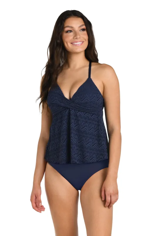 24th & Ocean Cecily Crochet Wrap Tankini Top - FINAL SALE sold by La Blanca