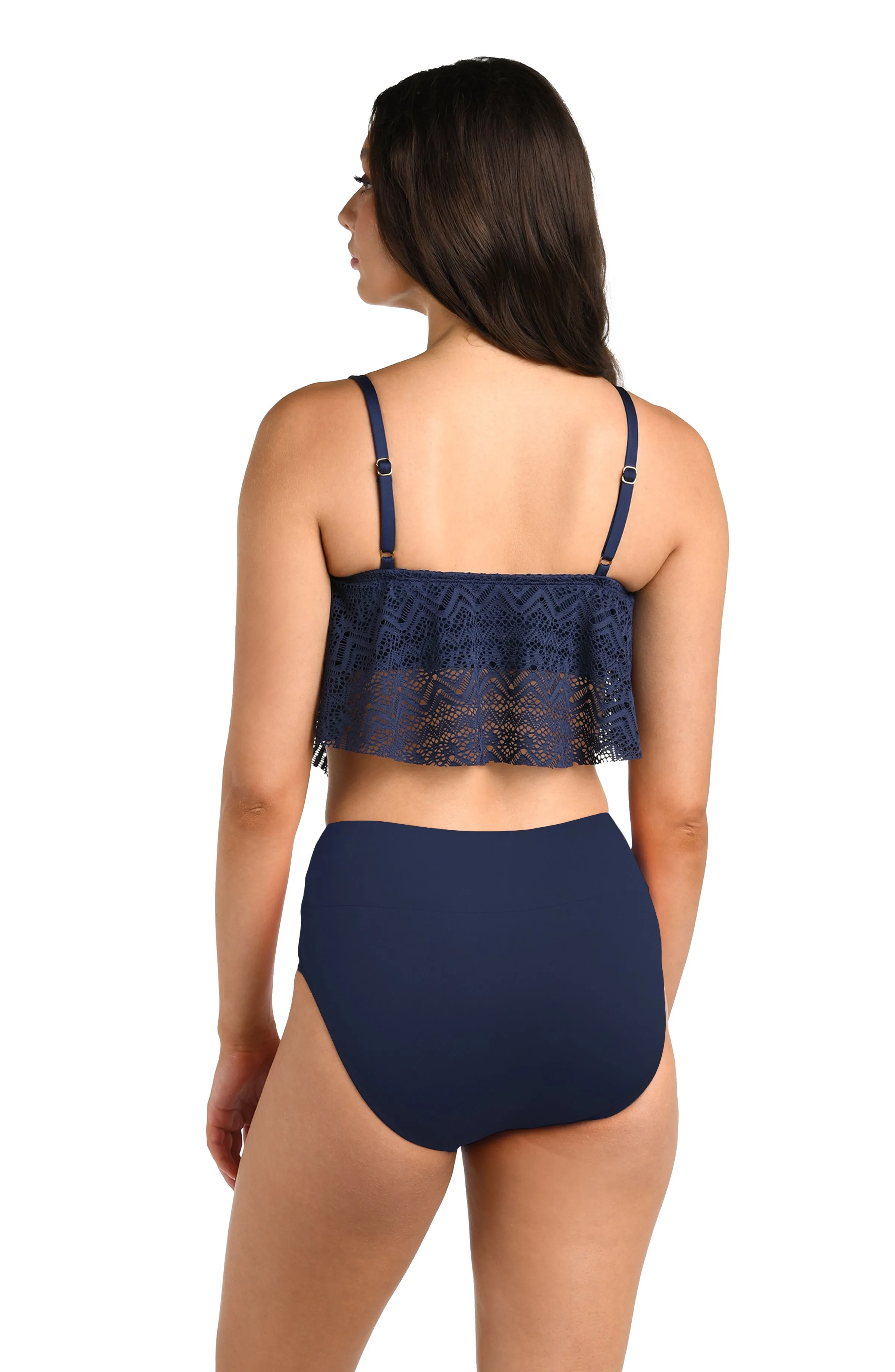 24th & Ocean Cecily Crochet Handkerchief Flounce Midkini Top - FINAL SALE sold by La Blanca product image thumbnail 2