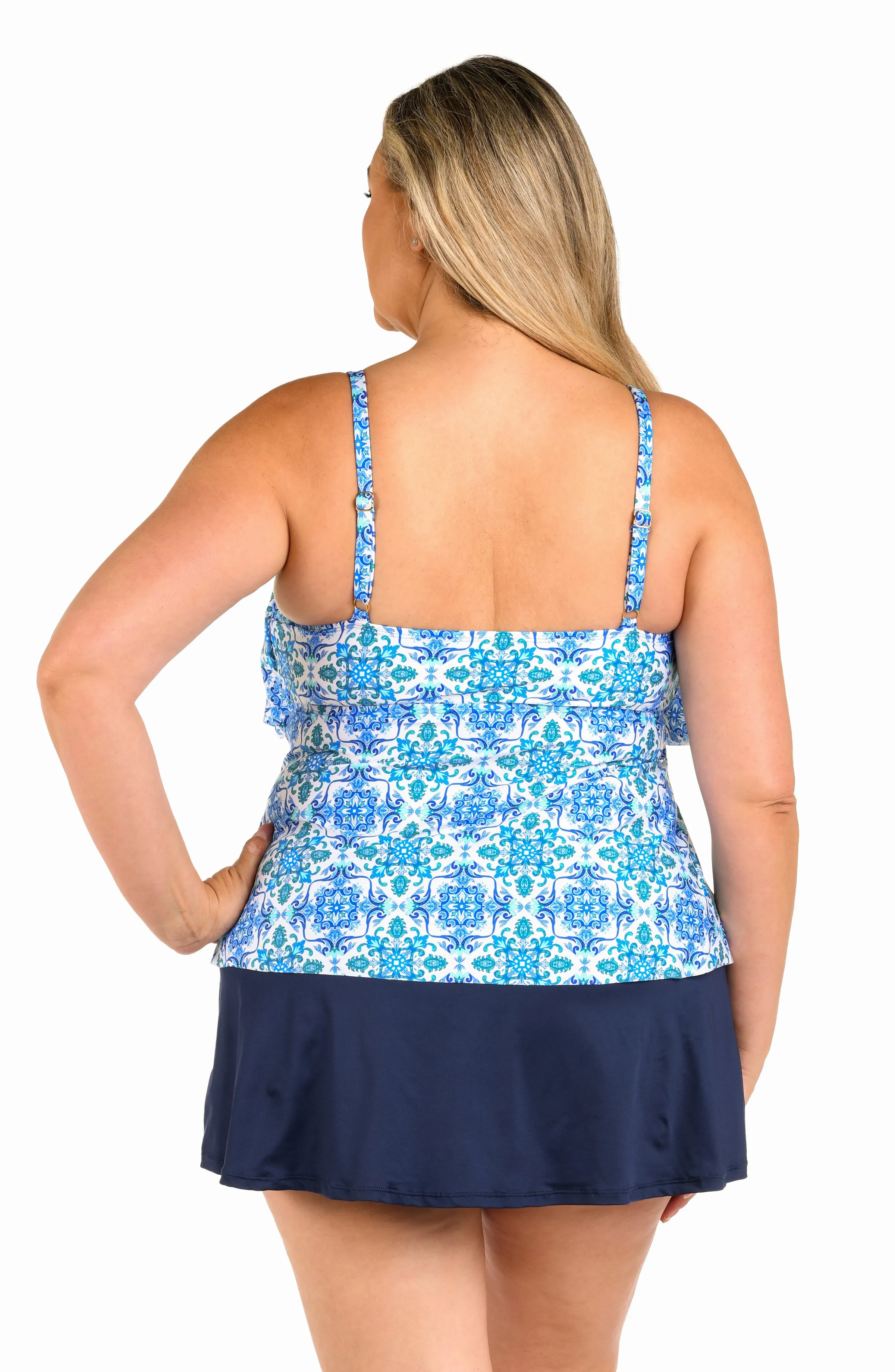 24th & Ocean Beachside Tile Two Tiered Tankini Top - FINAL SALE sold by La Blanca product image thumbnail 4
