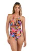 Tropic Waves High Neck Keyhole One Piece - FINAL SALE sold by La Blanca