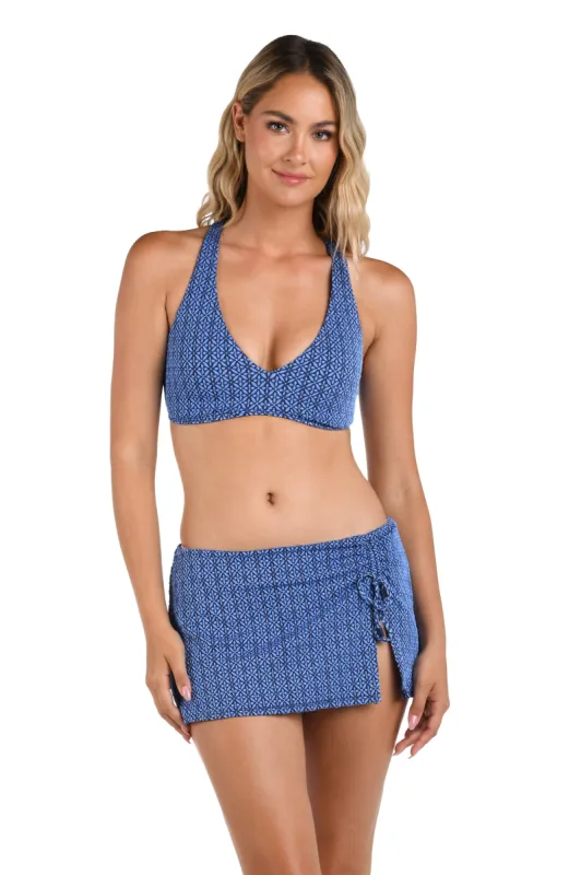 Charmed Coast V-Neck Over the Shoulder Top - FINAL SALE made by La Blanca