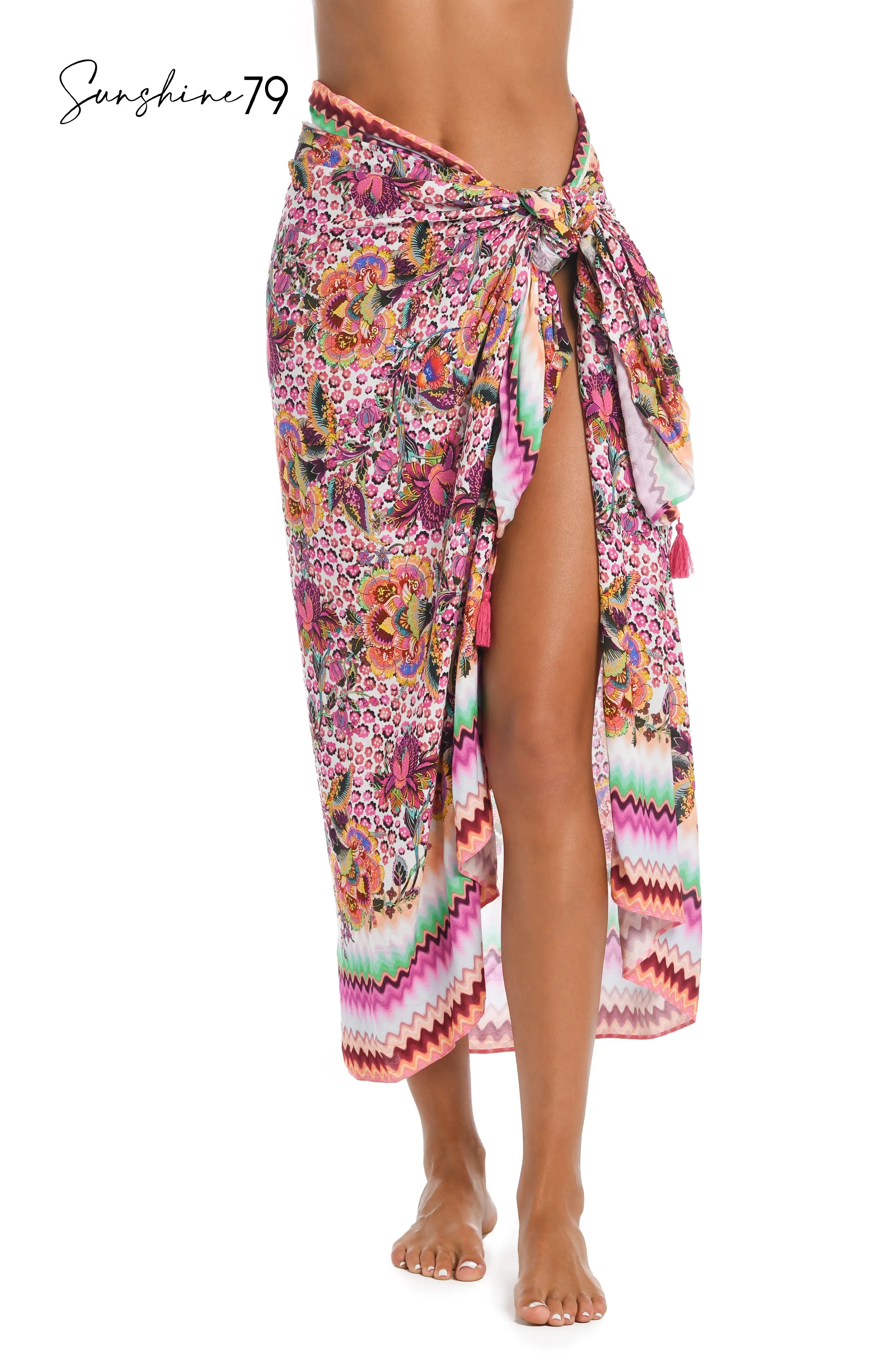 Sunshine 79 Flora Festival Pareo Wrap Cover Up - FINAL SALE sold by La Blanca