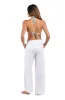 Delphine Coast Beach Pant Cover Up - White sold by La Blanca