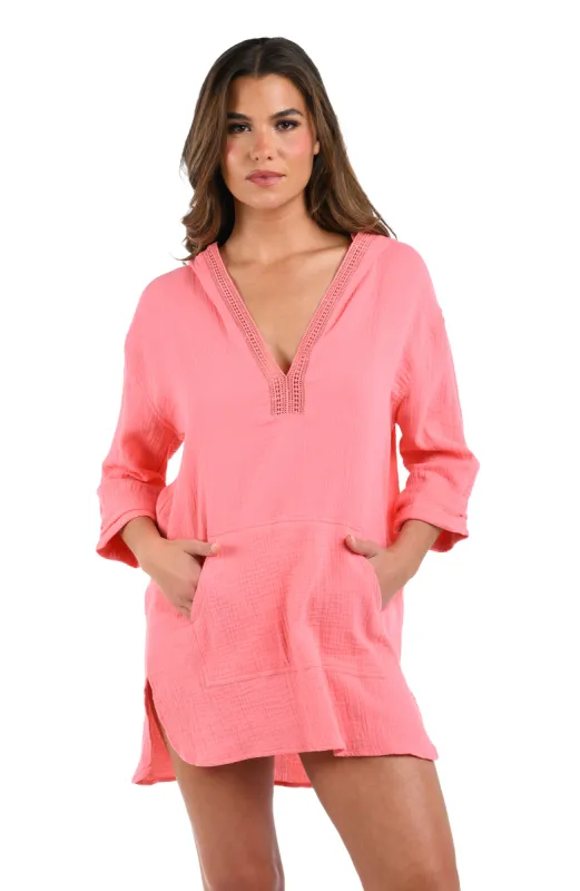 Seaside Covers Hoodie - Light Coral sold by La Blanca