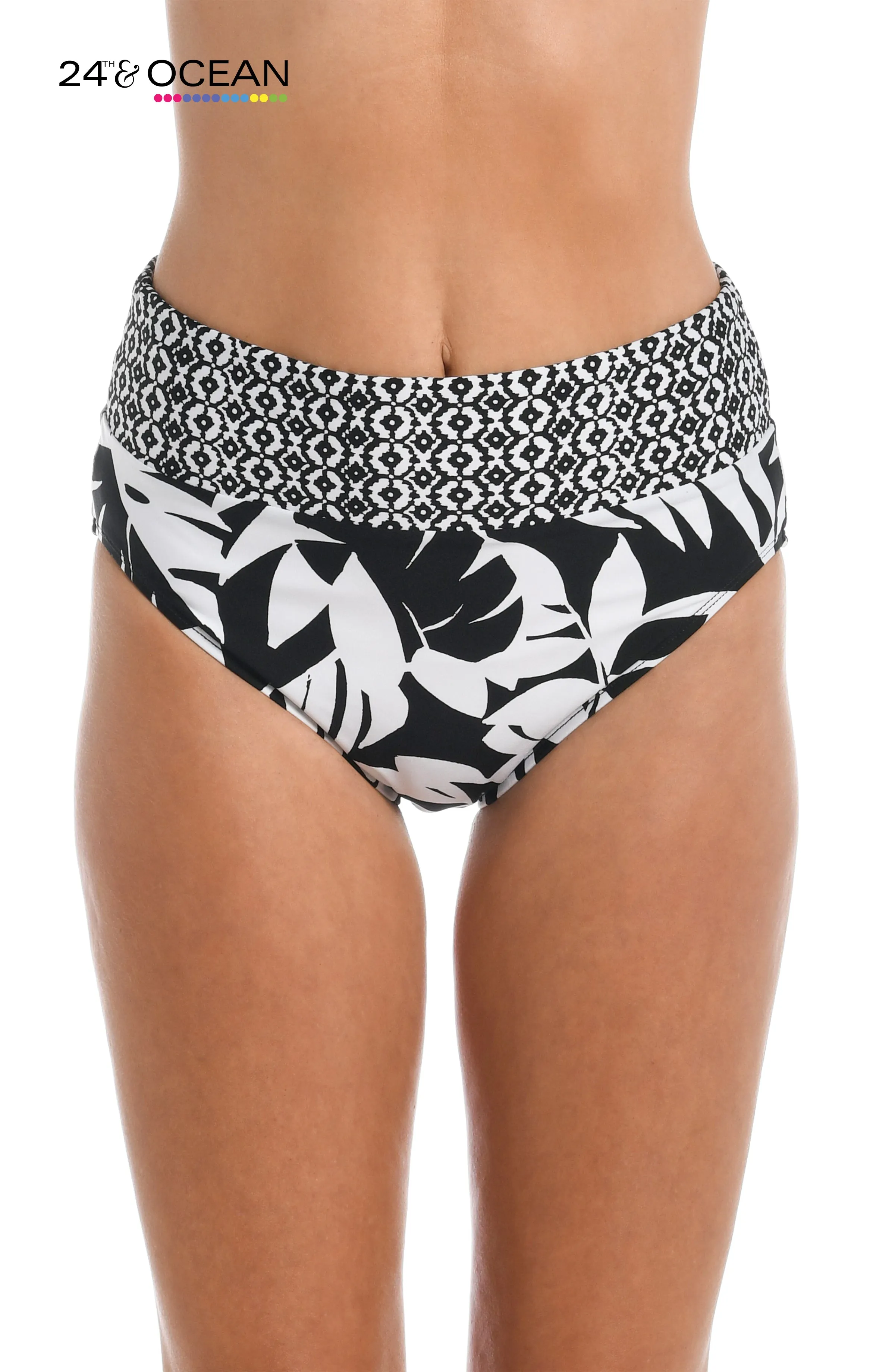 24th & Ocean Antigua Leaf High Waist Bottom - FINAL SALE sold by La Blanca