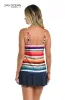 24th & Ocean Sunset Stripe Underwire High Neck Tankini Top sold by La Blanca