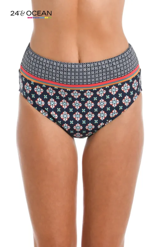 24th & Ocean Alexandria Tile High Waist Bottom - FINAL SALE sold by La Blanca