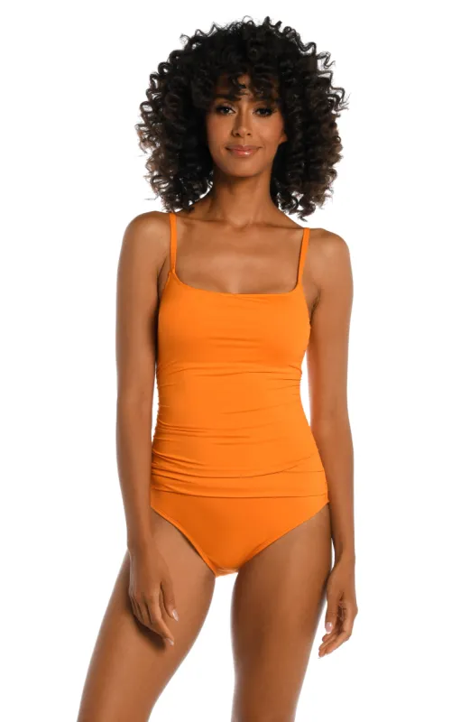 Island Goddess Lingerie One Piece - Tangerine sold by La Blanca