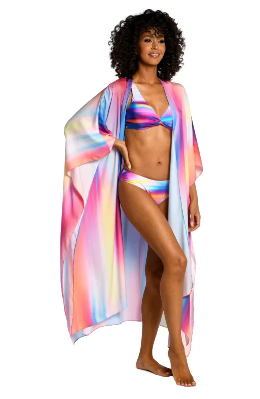 Sunset Shores Long Kimono sold by La Blanca