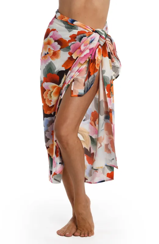 Floral Rhythm Pareo Wrap sold by La Blanca