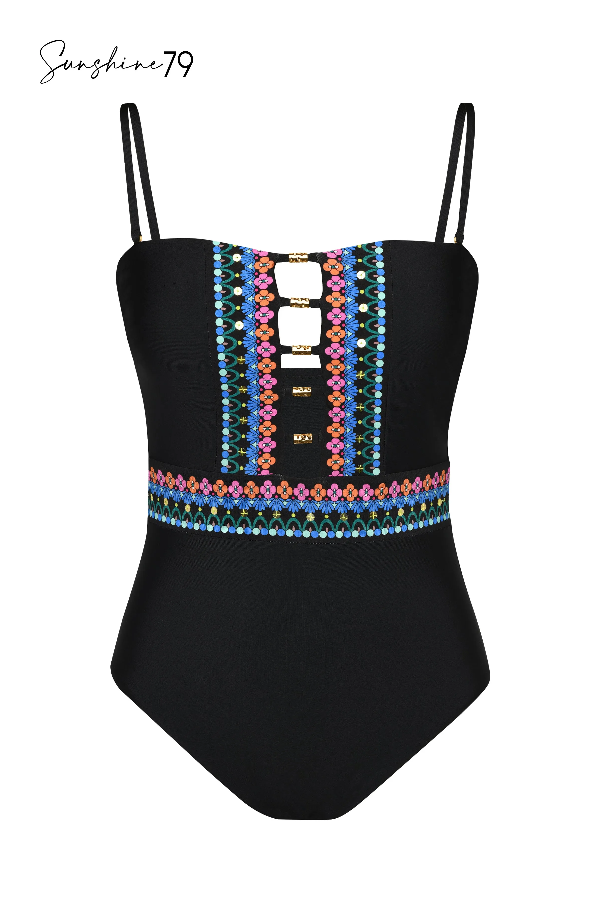 Sunshine 79 Pop Floral Solids Bandeau One Piece sold by La Blanca product image thumbnail 5