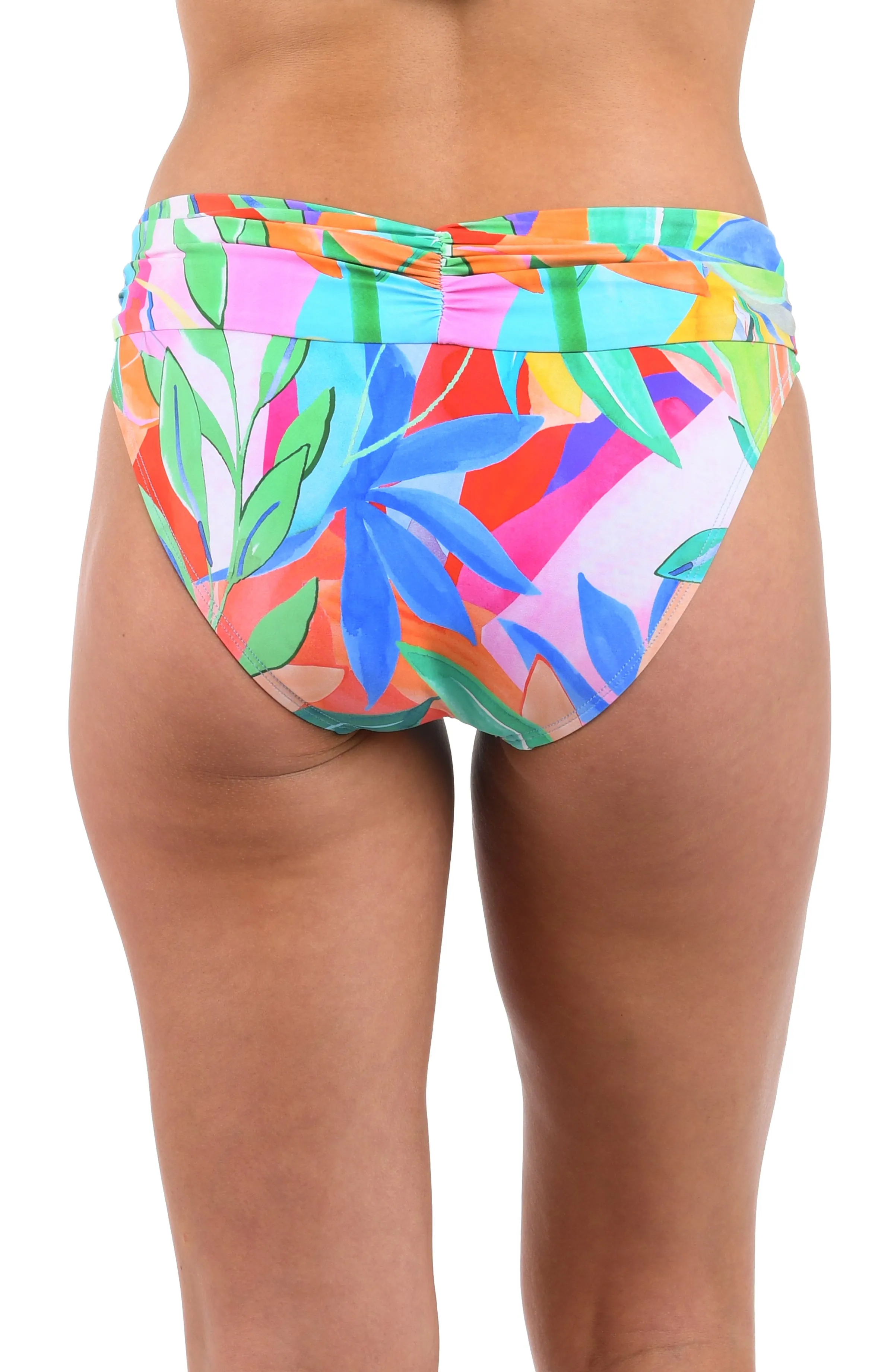 Tropi-flage Shirred Band Hipster Bottom - FINAL SALE sold by La Blanca product image thumbnail 2