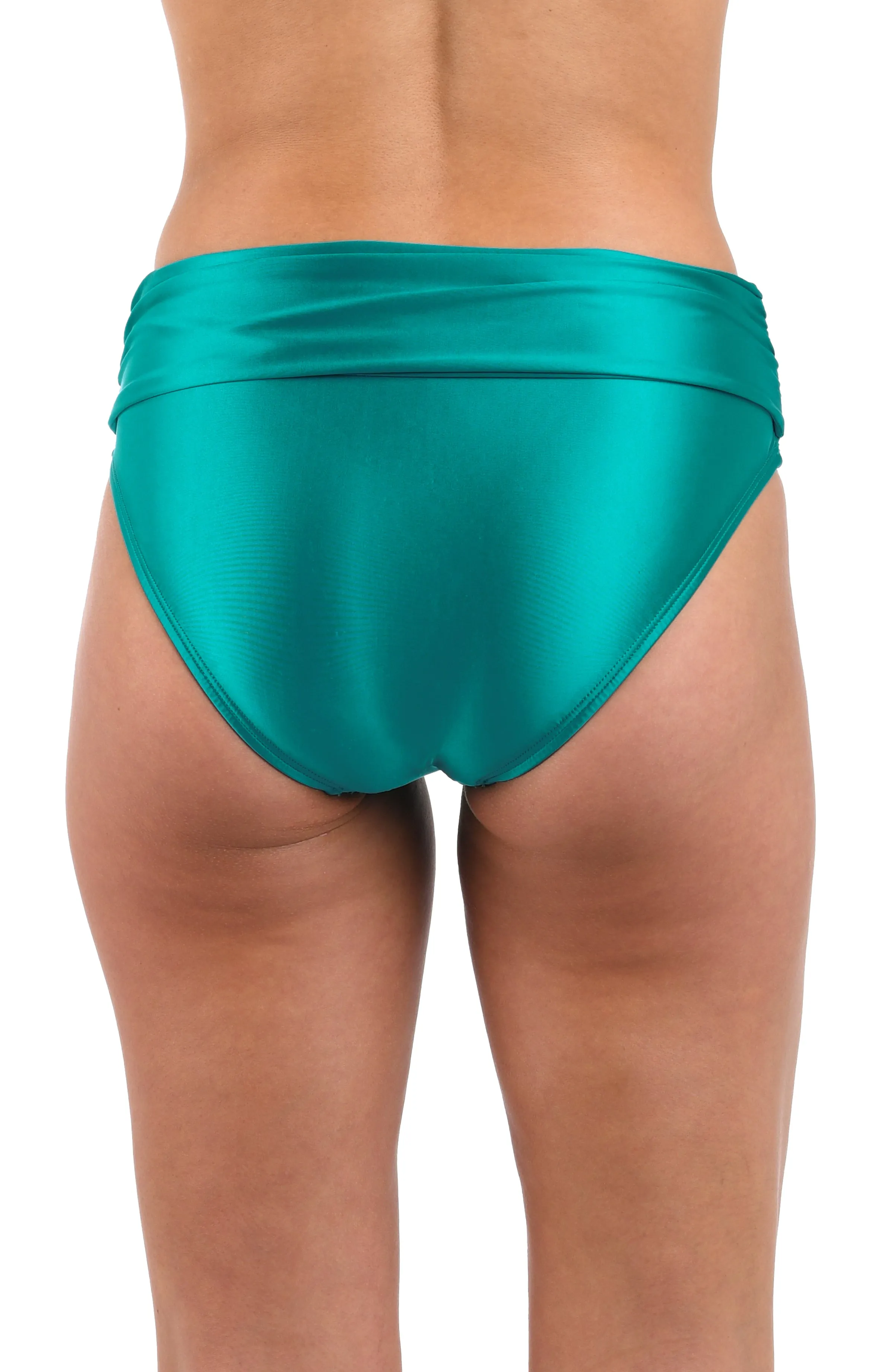 Earth Goddess Mid-Waist Twist Front Bottom - Teal - FINAL SALE sold by La Blanca product image thumbnail 2