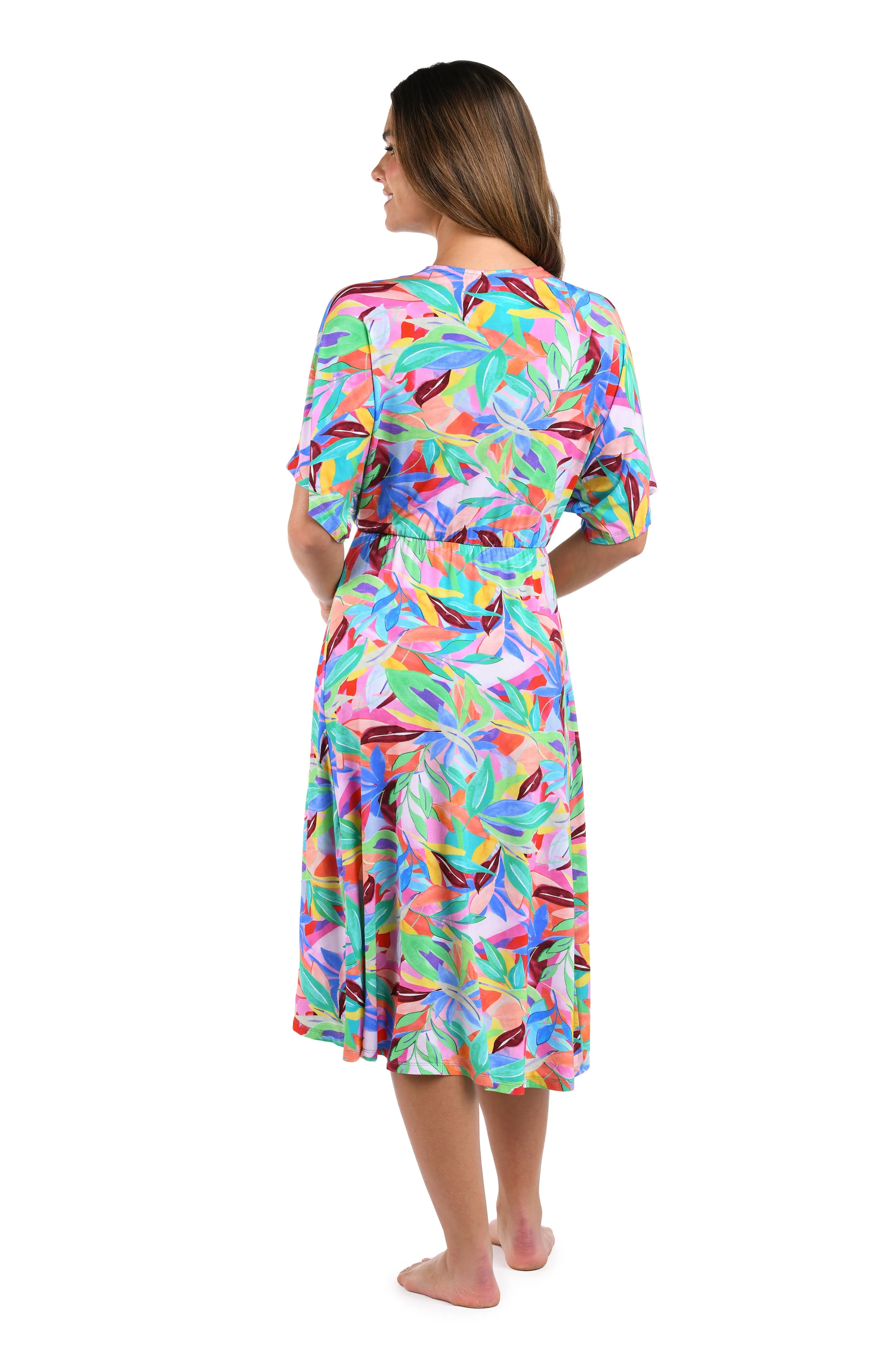 Tropi-flage Twist Front Midi Dress Cover Up - FINAL SALE sold by La Blanca product image thumbnail 2