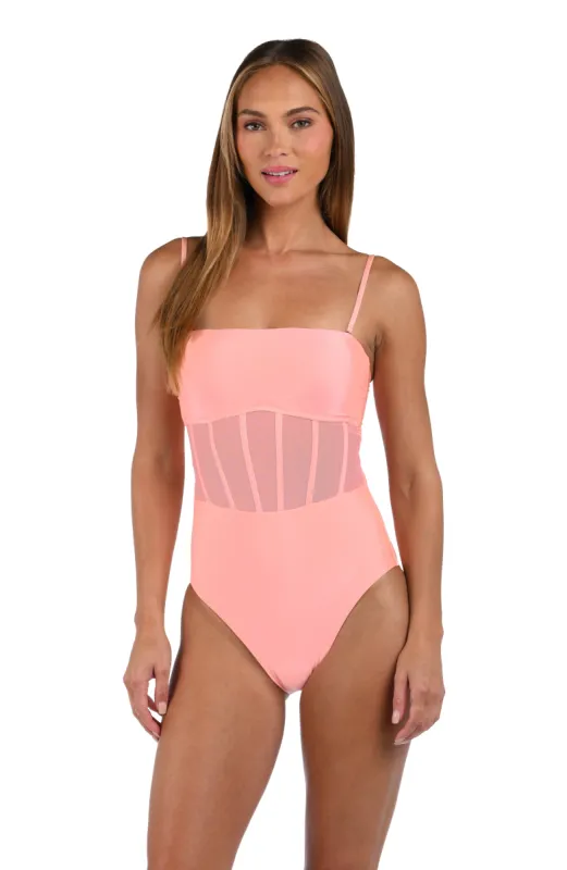 Sunshine 79 Solids Bandeau One Piece - Blossom - FINAL SALE sold by La Blanca