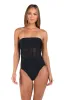 Sunshine 79 Solids Bandeau One Piece - Black sold by La Blanca