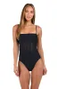 Sunshine 79 Solids Bandeau One Piece - Black sold by La Blanca