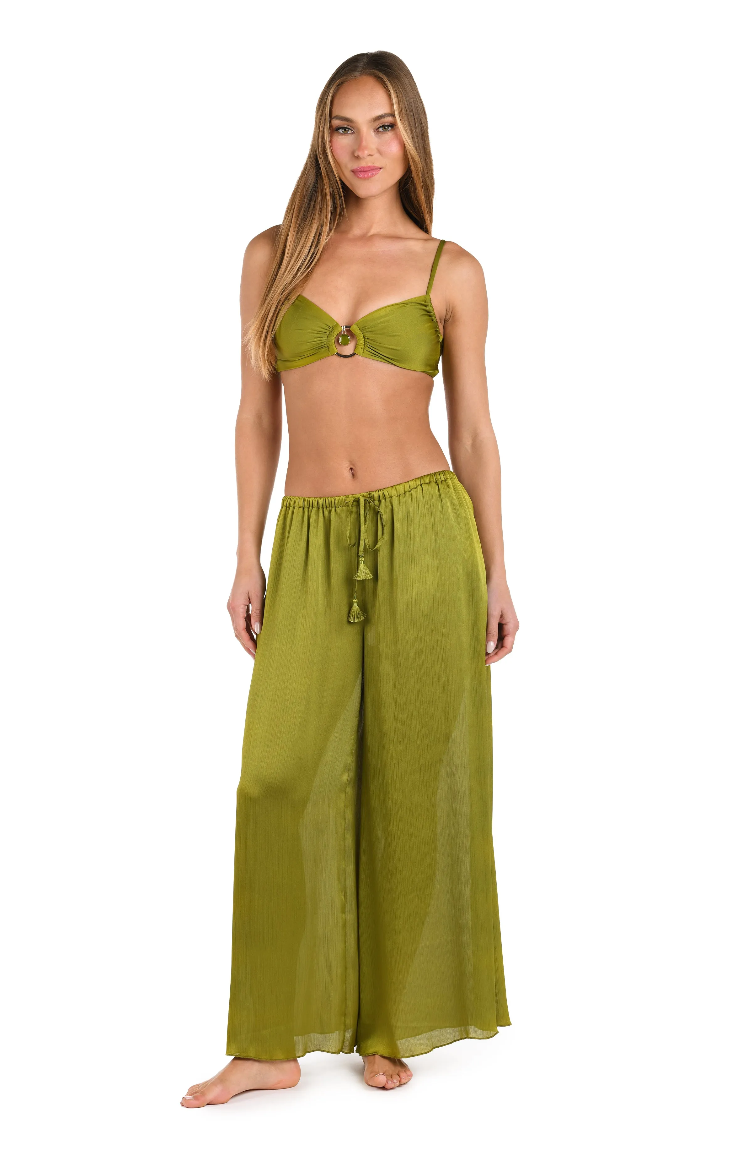 Sunshine 79 Radiance Crinkle Beach Pant - Olive sold by La Blanca product image thumbnail 3