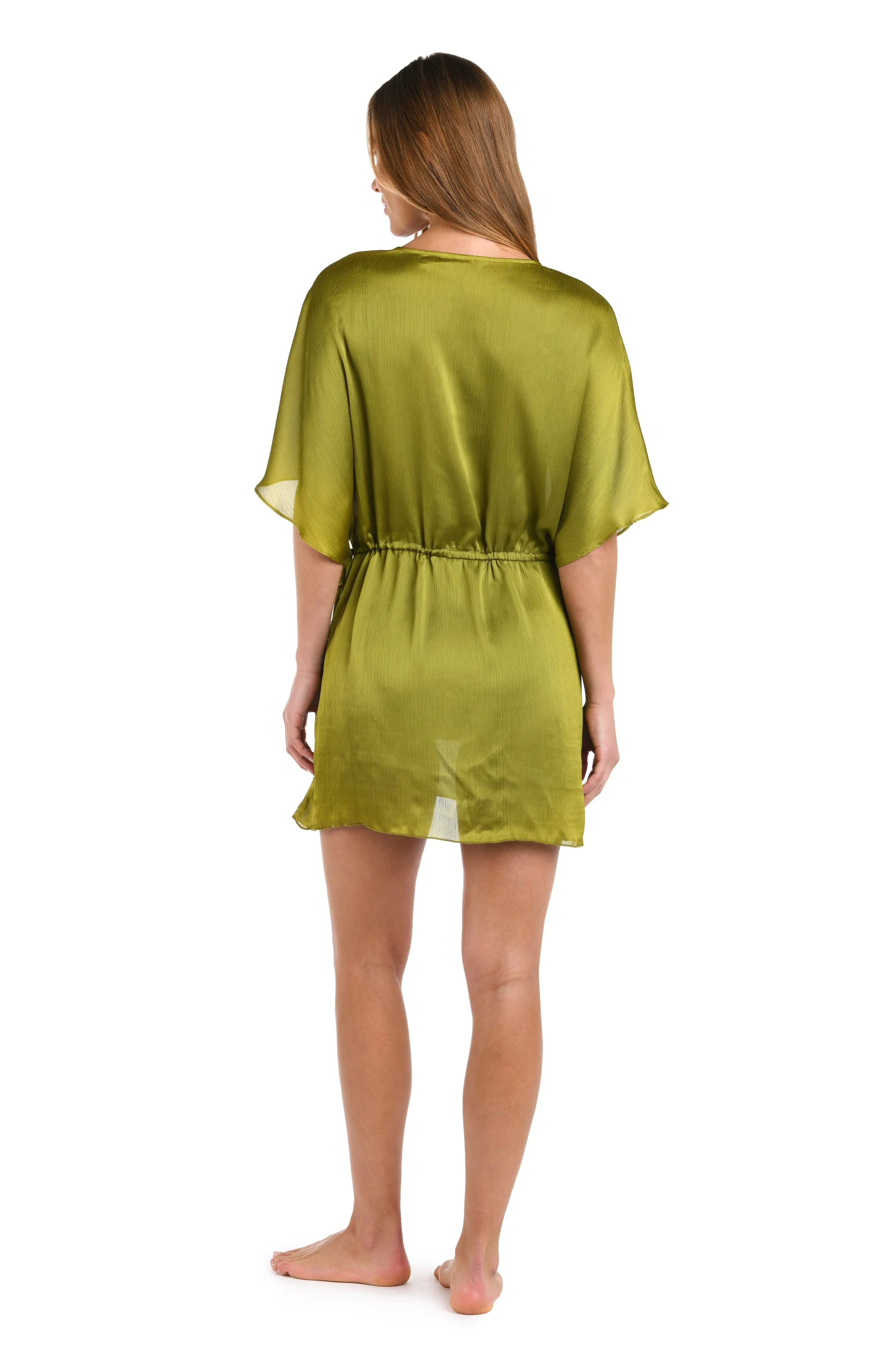 Sunshine 79 Radiance Crinkle Covers V-Neck Tunic - Olive sold by La Blanca product image thumbnail 4