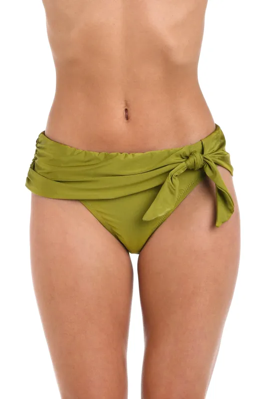Sunshine 79 Solids Sash Hipster Bottom - Olive sold by La Blanca