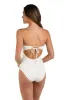 Island Goddess Shirred Bandeau One Piece - Ivory sold by La Blanca
