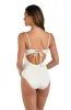 Island Goddess Shirred Bandeau One Piece - Ivory sold by La Blanca
