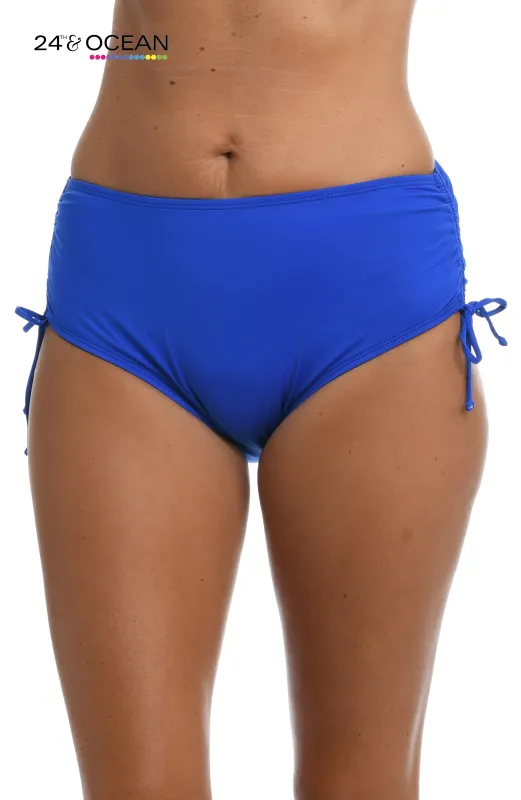 24th & Ocean Solids Mid Waist Adjustable Hipster Bottom - FINAL SALE sold by La Blanca