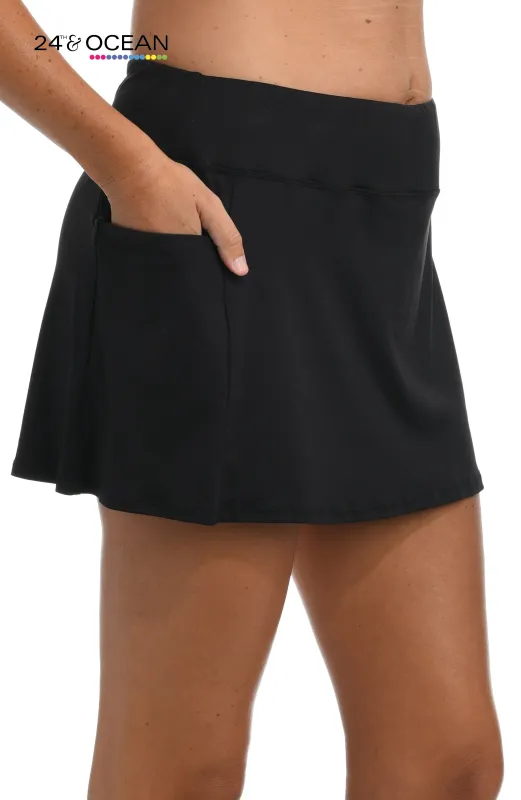 24th & Ocean Solids Swim Skort Bottom - FINAL SALE sold by La Blanca