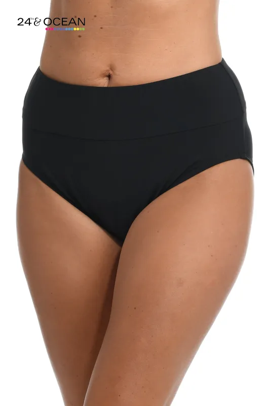 24th & Ocean Solids High Waist Bottom sold by La Blanca