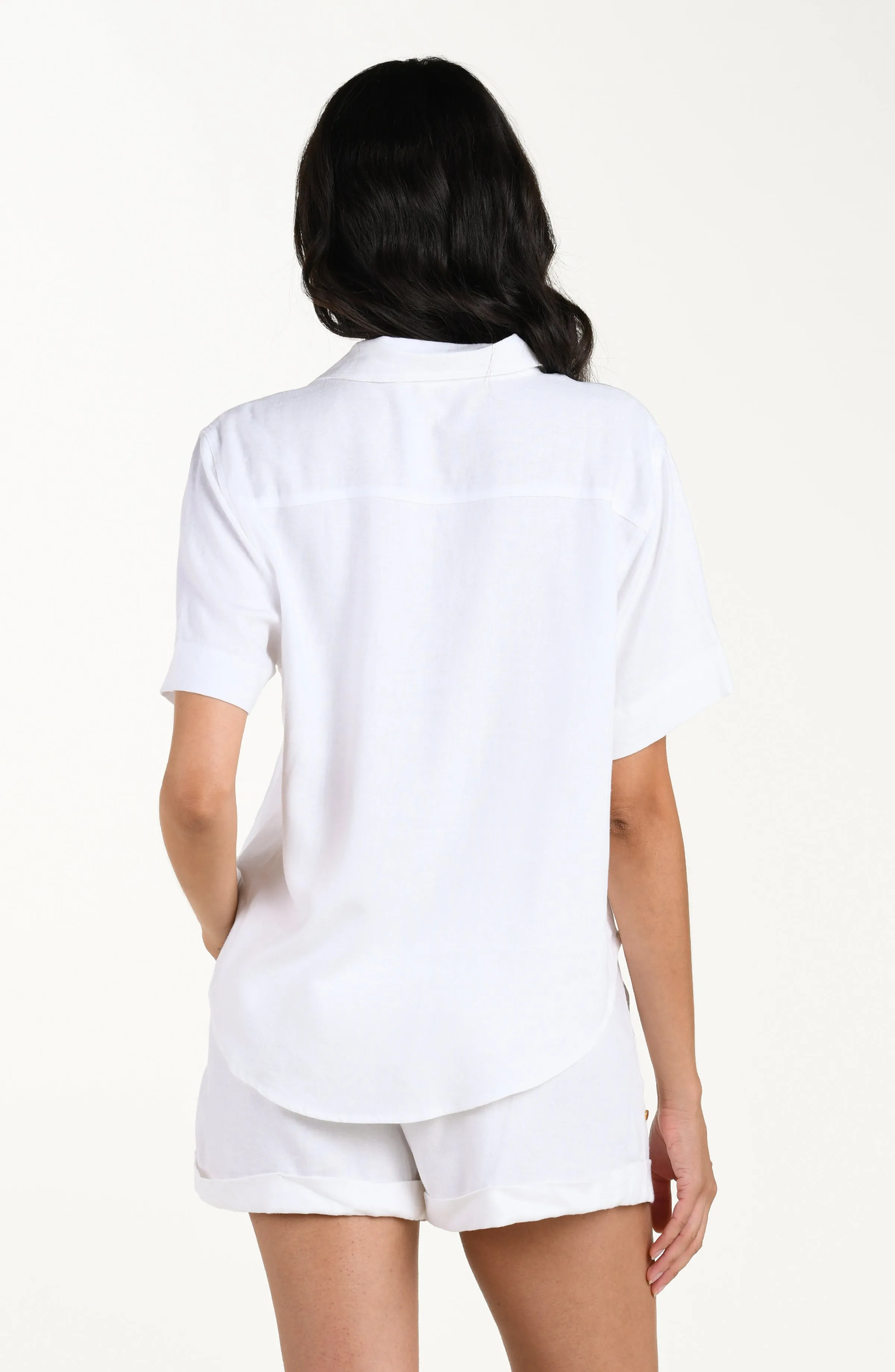 Delphine Coast Button Up Shirt - White sold by La Blanca product image thumbnail 2